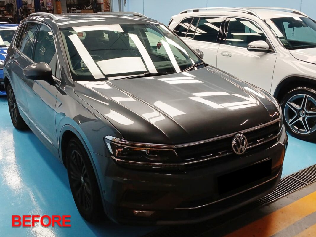 Volkswagen Tiguan after its full body respray at Revol Carz.