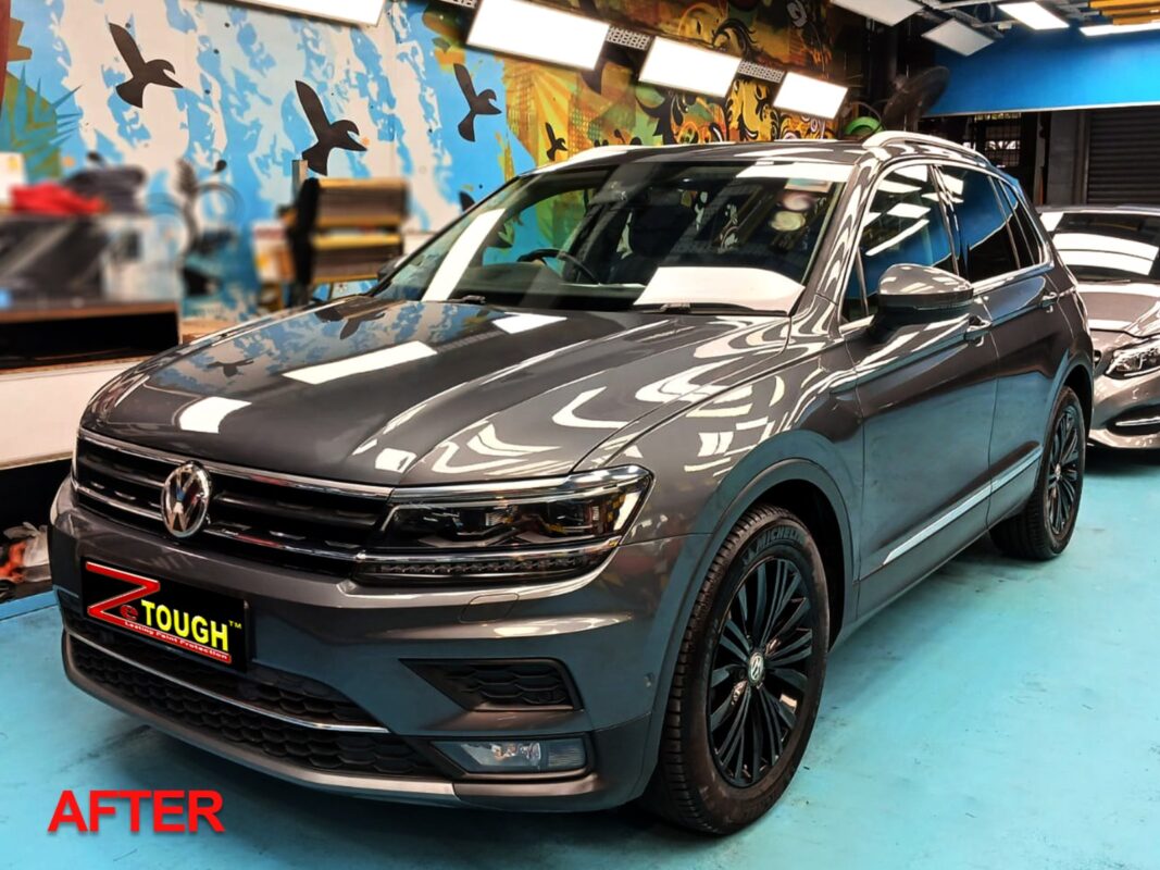 After: the same view, resprayed and sealed with ZeTough Ceramic Paint Protection.