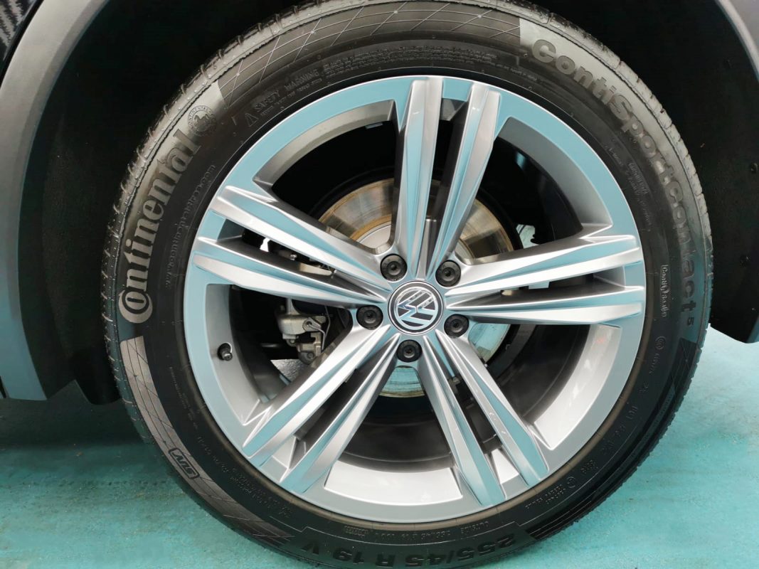 The Volkswagen Tiguan, finished and ready for collection.
