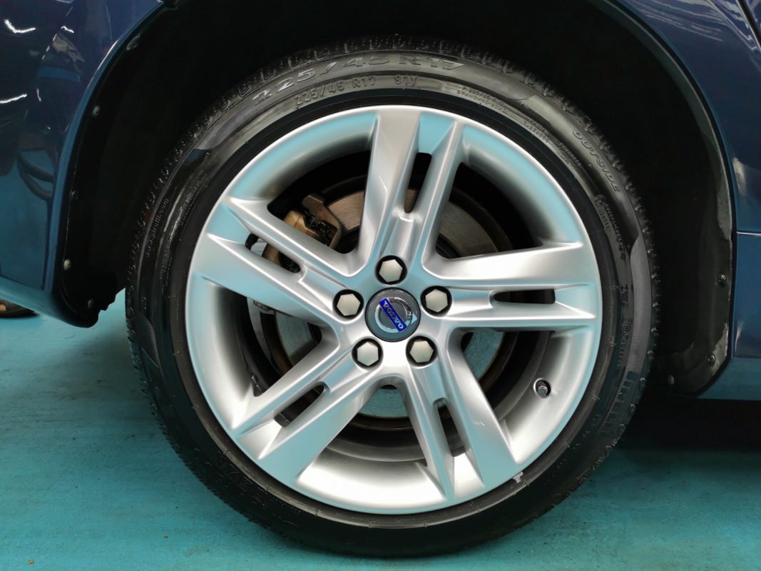 The Volvo S60 ready for collection after the respray.
