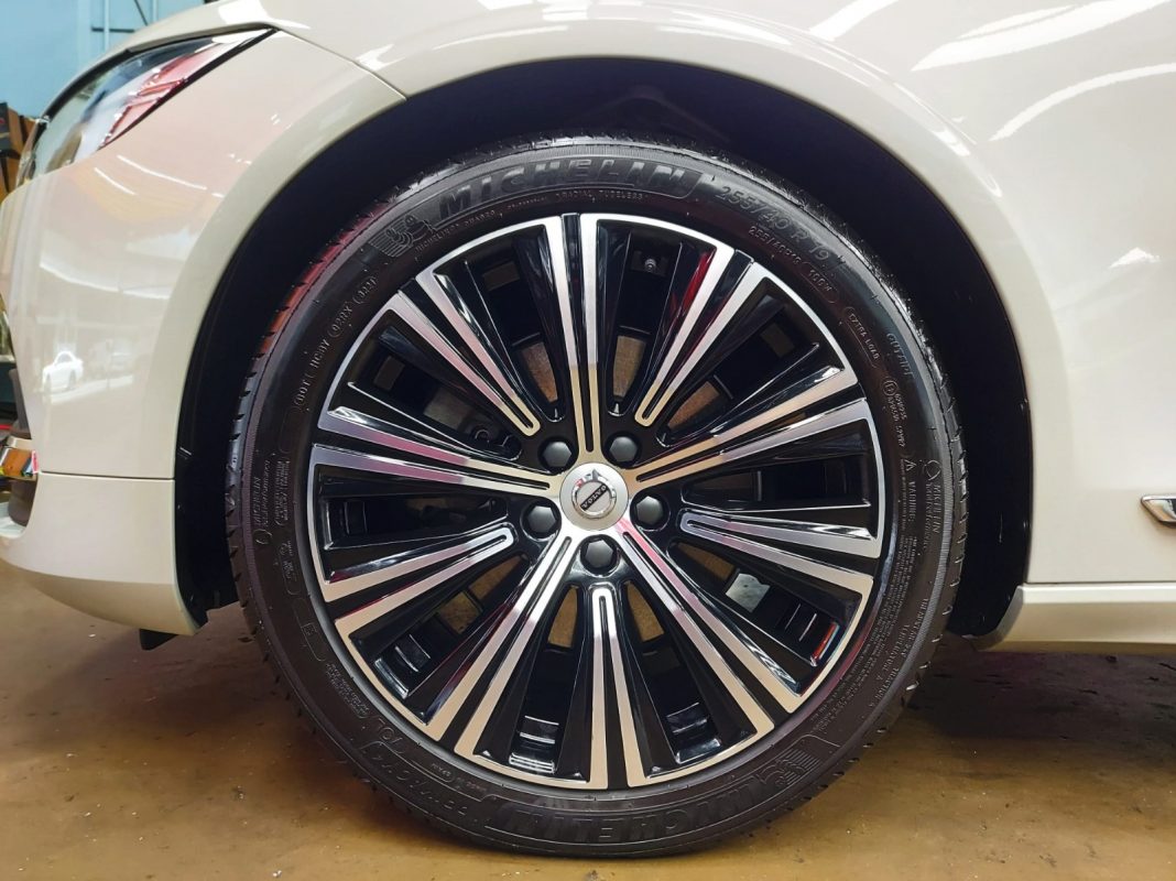 The Volvo S90, finished and ready for collection.