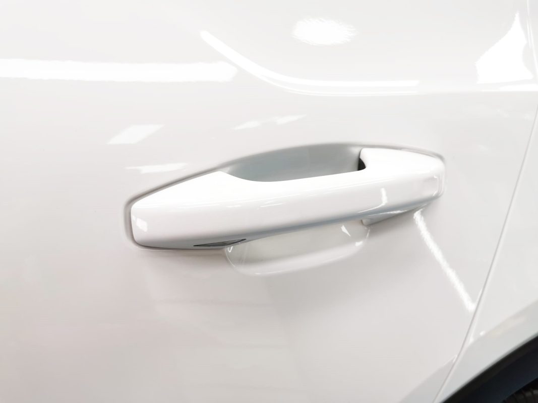 Front three-quarter view of the XC40 after coating.