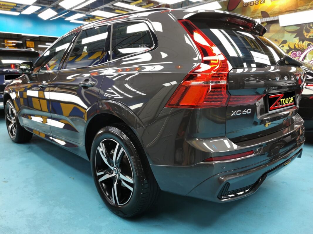 Rear quarter of the Volvo XC60, glossy and protected.