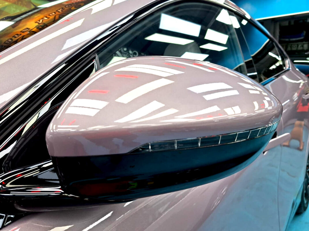 The XPENG G6 Pro's protected, high-gloss finish.