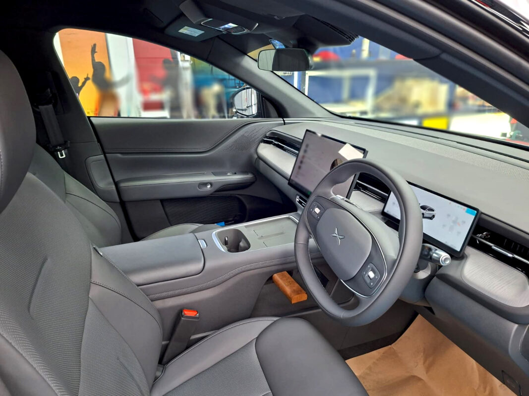 The XPENG G6's protected, high-gloss finish.
