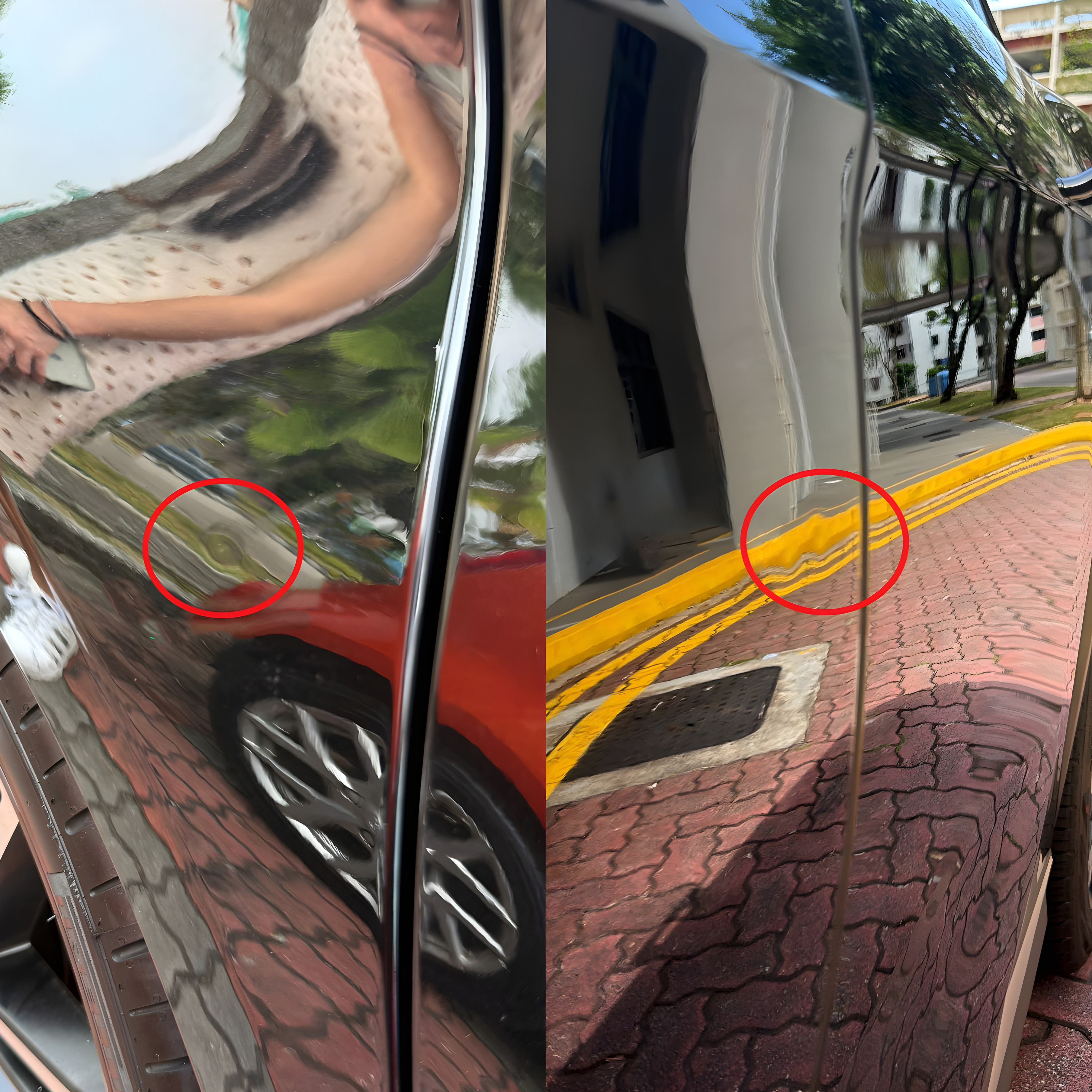 Close-up attention to detail in spray painting finish