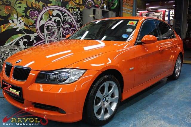 Full car spray paint: BMW 320i in ZeTough Glass Coating