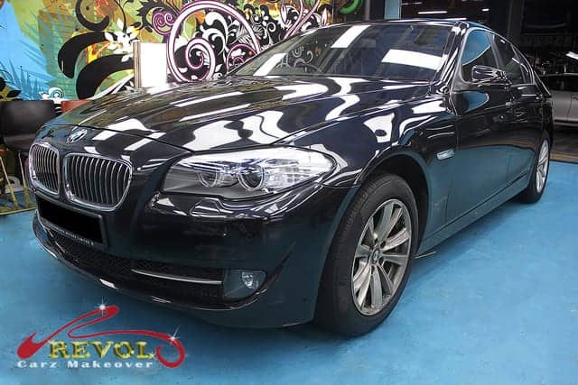 Maintaining Sapphire Black BMW 523i with Paint Protection