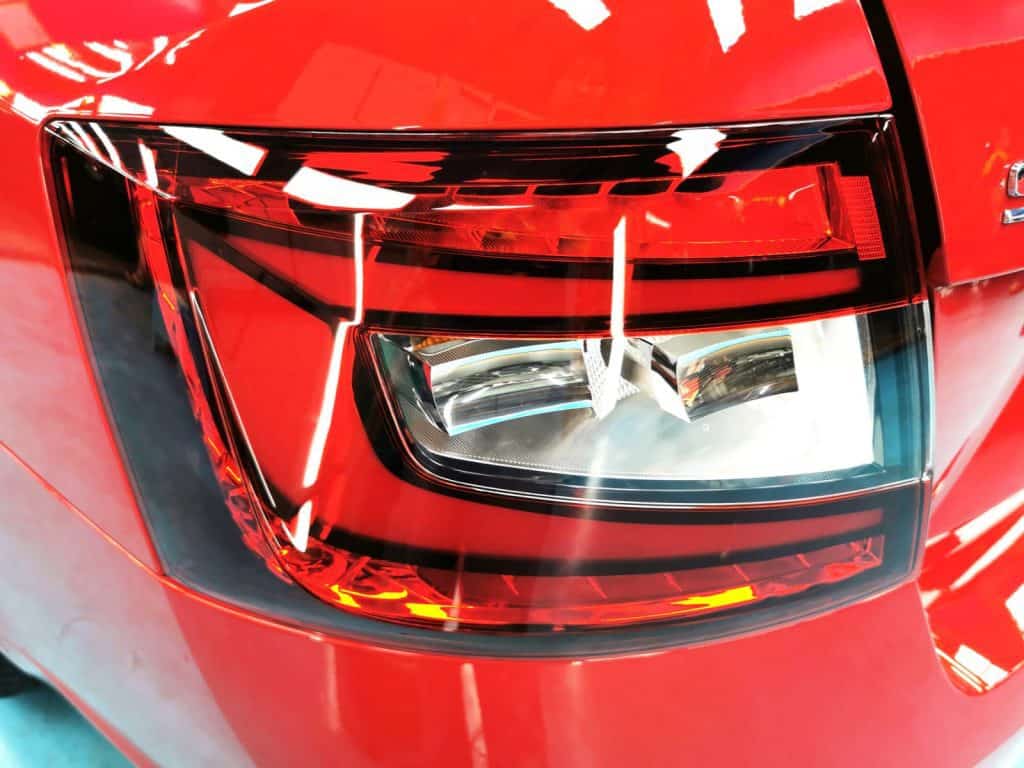 Red Skoda Octavia with its New Ceramic Paint Protection
