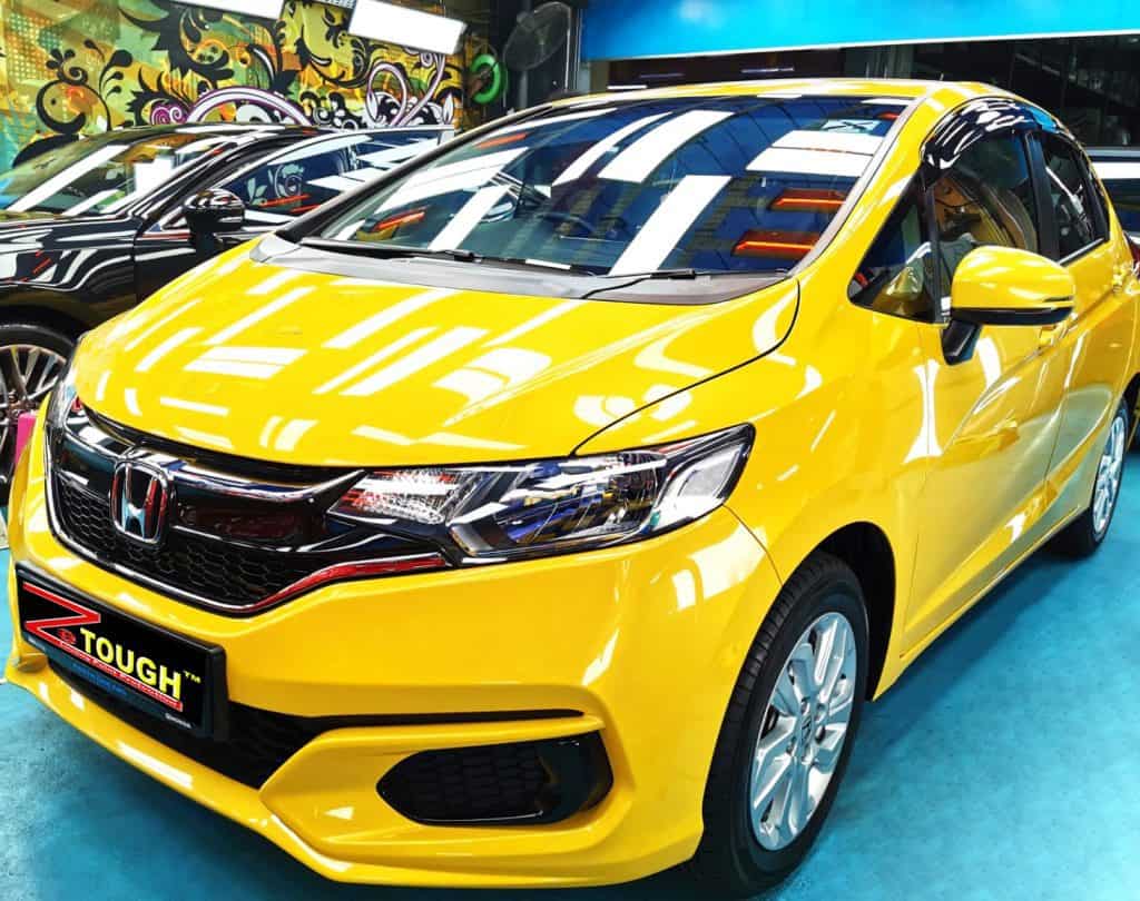 A Savvy Yellow Honda Jazz for Ceramic Paint Protection