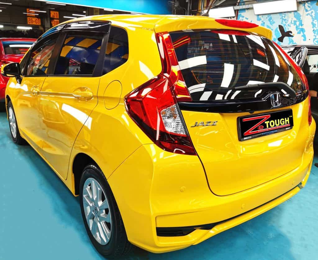 A Savvy Yellow Honda Jazz for Ceramic Paint Protection