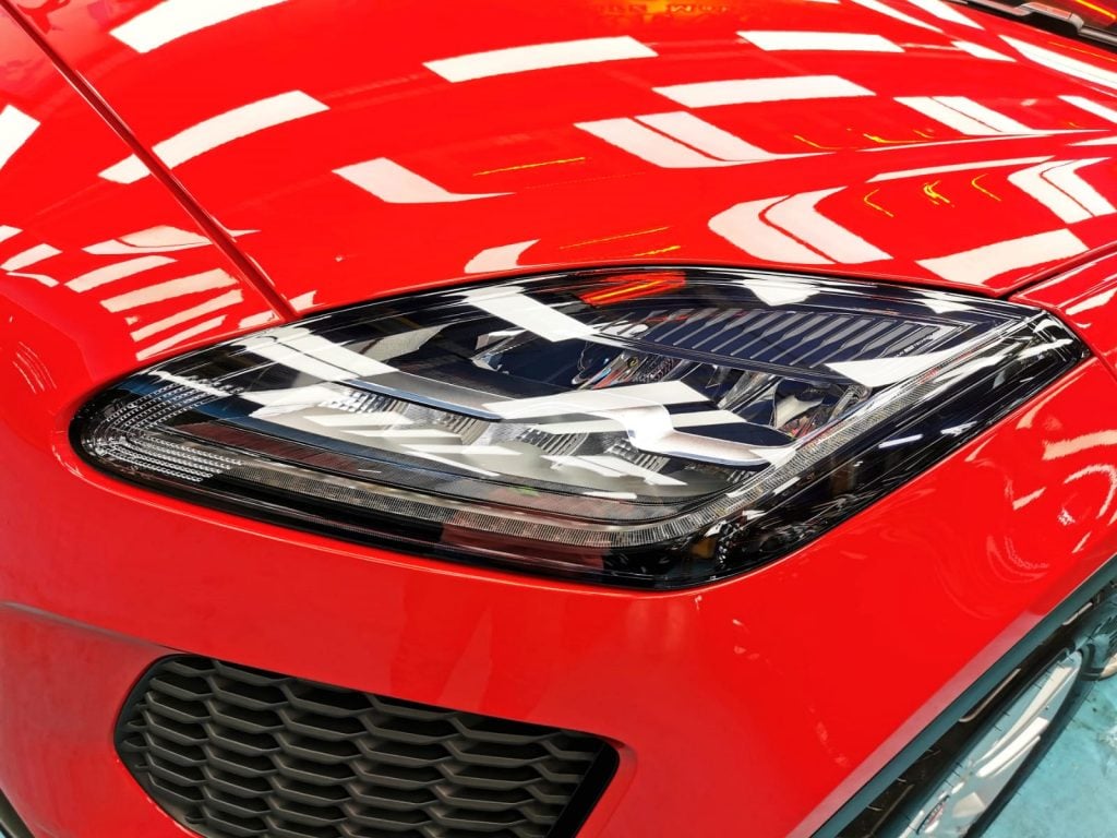 Red Jaguar E-Pace Finished a Treatment of Paint protection