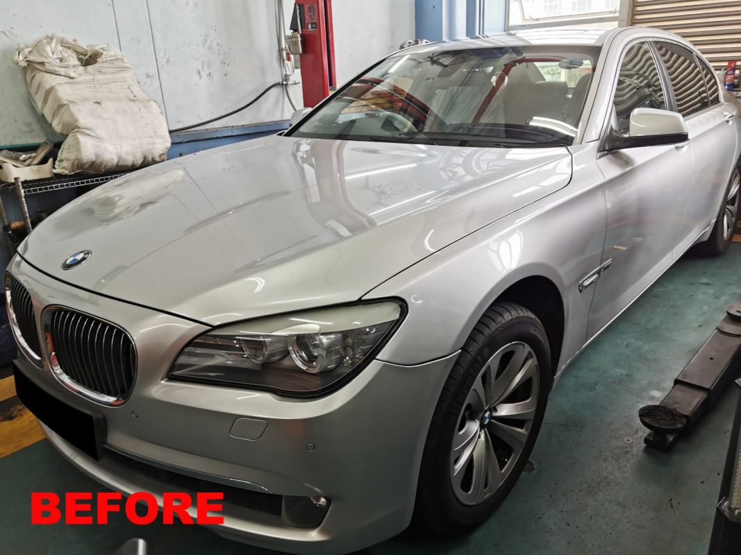 Next Step on Day 7: Full Spray Painting for a BMW 7 Series