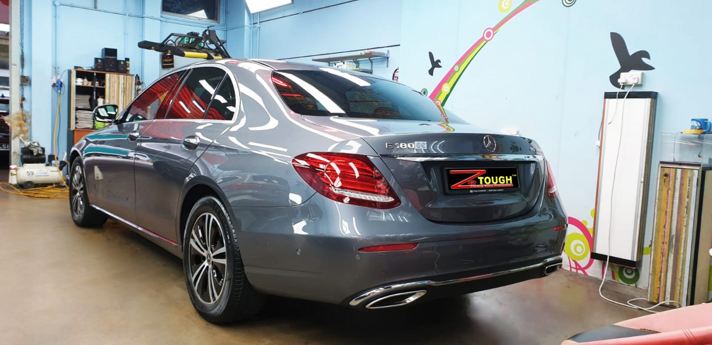 Elegant Mercedes Benz E180 with Ceramic Coating Paint