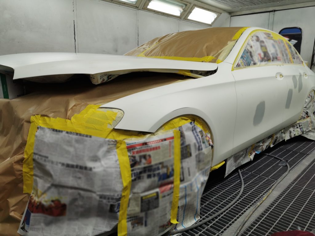 Day 5 Following up on the Full Car Spray Painting for Mercedes Benz E200