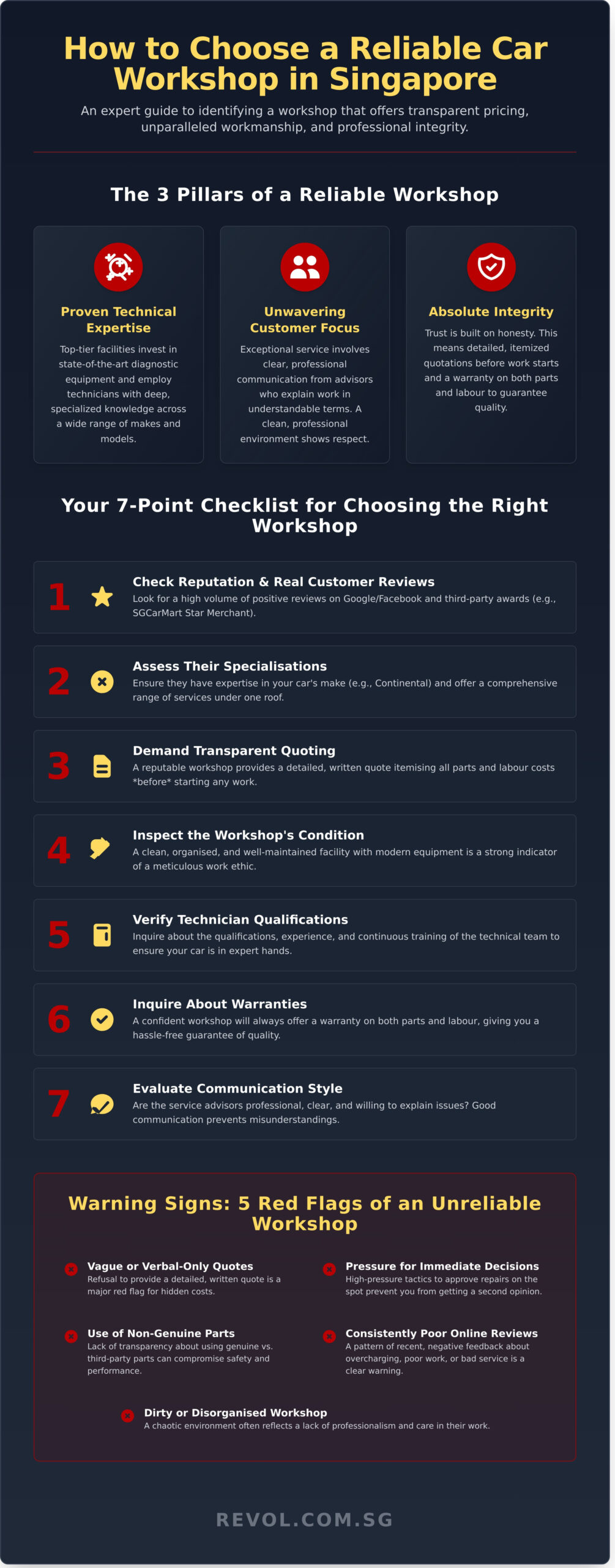 How to Find a Reliable Car Workshop in Singapore: The Ultimate Guide - Infographic