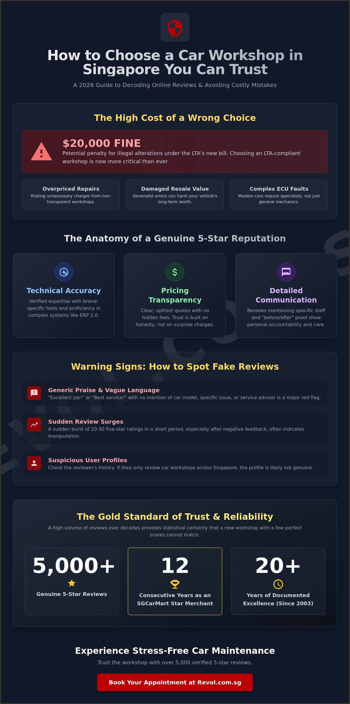 Car Workshop with Good Reviews in Singapore: How to Find a Trusted Specialist in 2026 - Infographic